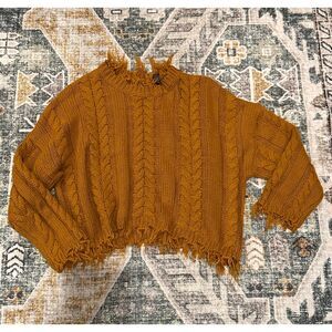 Knitted Frayed Sweater